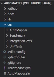 AutoMapper top level folder structure
