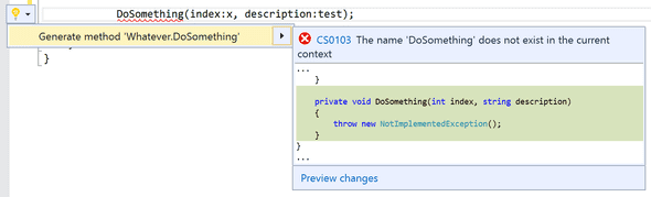 Generate Method without Named Parameters